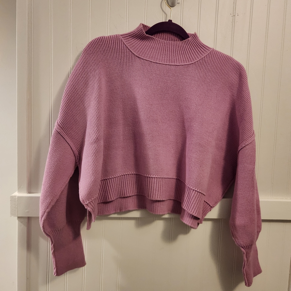 Zenana Outfitters Mauve Mock Turtleneck Sweater